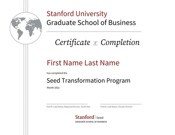 CEO Certificate of Completion